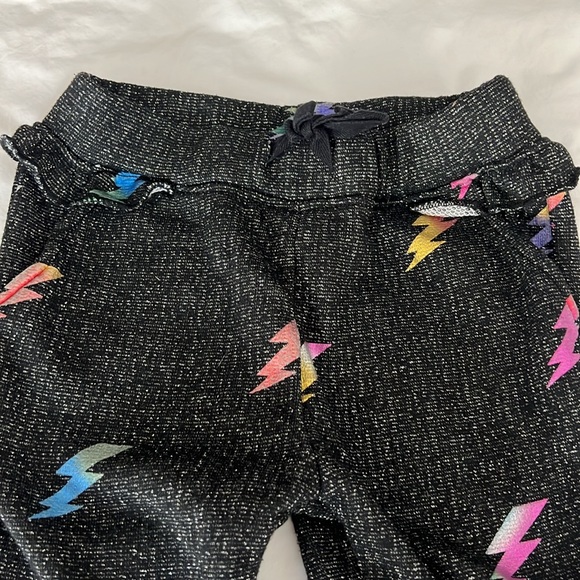 Appaman girls rainbow lightening bolt ruffle jogger sweat suit set 3T🌈⚡️ - Picture 5 of 8
